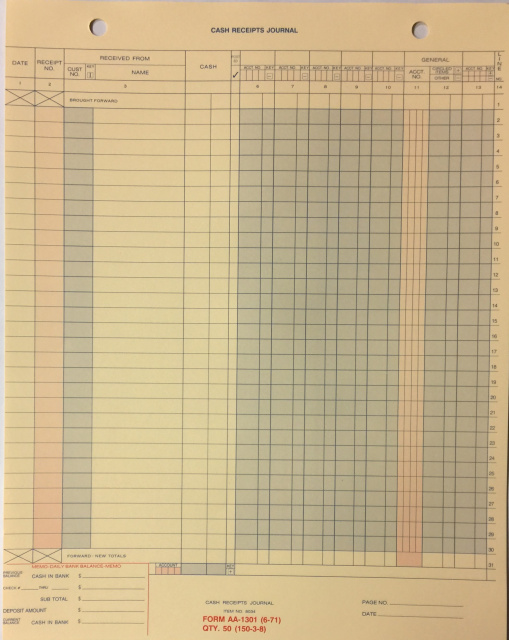 AP-138NC • Custom Cash Receipt Book • Quantity 1000