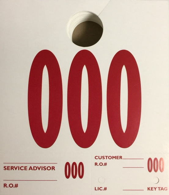 RL-78-W • 3 Digit Service Numbers • Quantity 1000