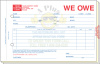 AP-SA-1506-IMP * Imprinted We Owe Forms * Quantity 500