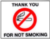 #6044 • No Smoking Static Cling • Quantity 20