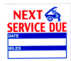 Next Service Due Light Adhesive Labels • 100 Quantity